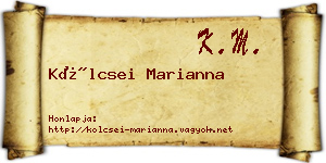 Kölcsei Marianna névjegykártya